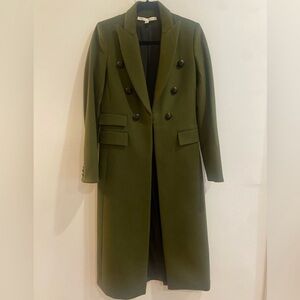 Veronica Beard Olive Double-Breasted Coat